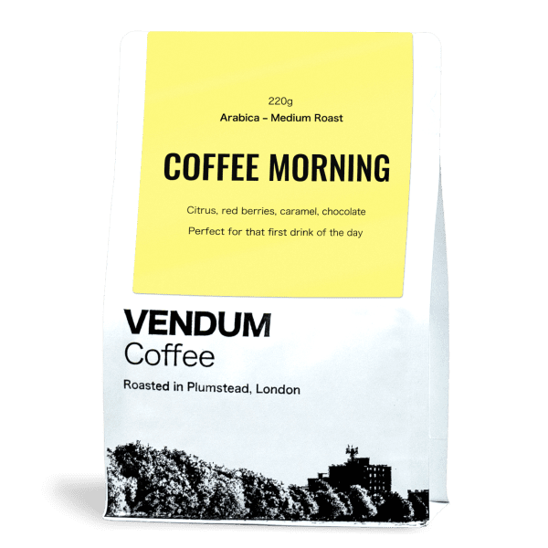 VENDUM Coffee, Coffee Morning, whole speciality coffee beans, roasted to order in Plumstead, London