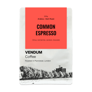 VENDUM Common espresso whole coffee beans, roasted to order in Plumstead, London